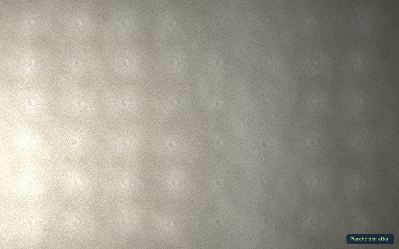 Wall after screw pops were sanded flat